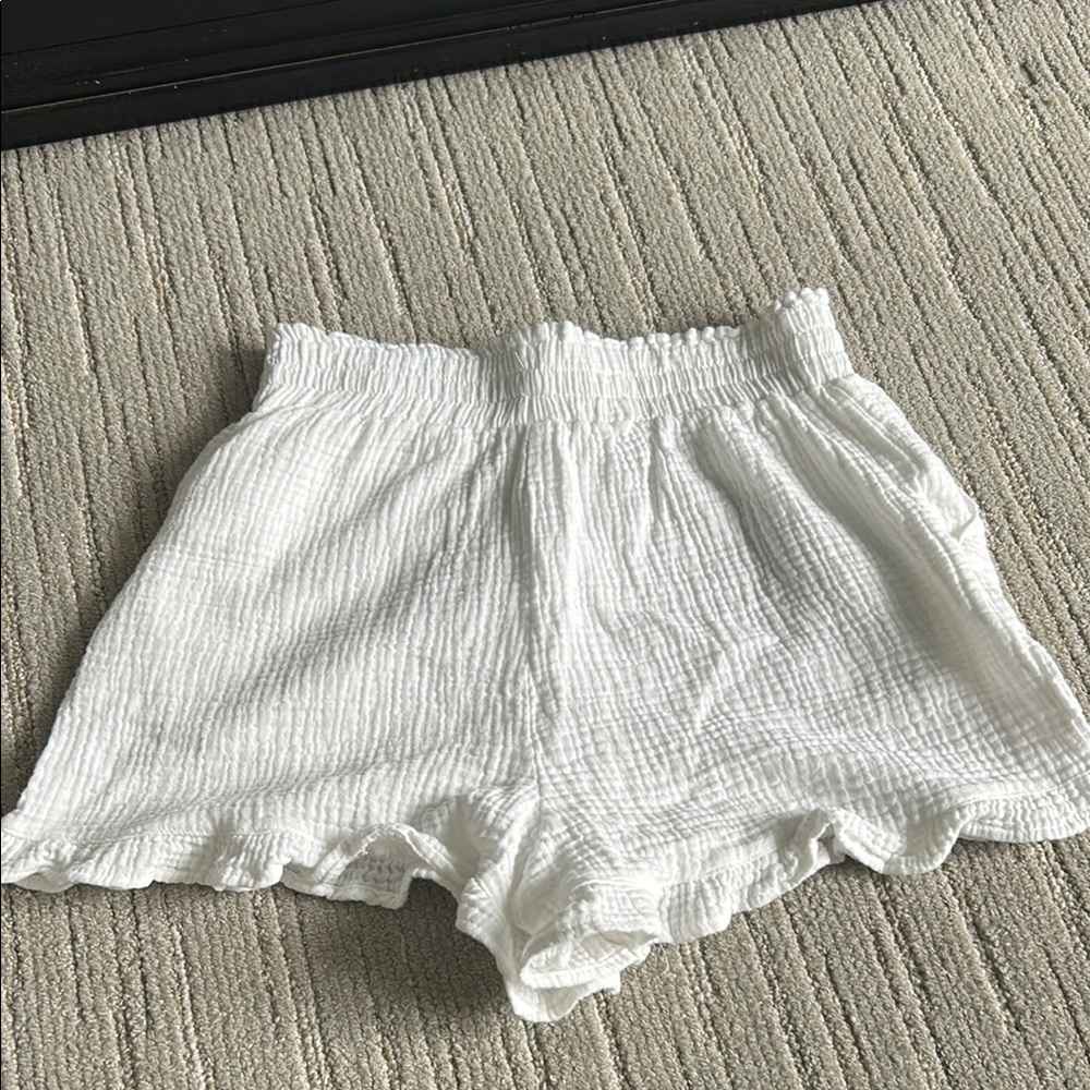 Primark White High Waist Summer Shorts